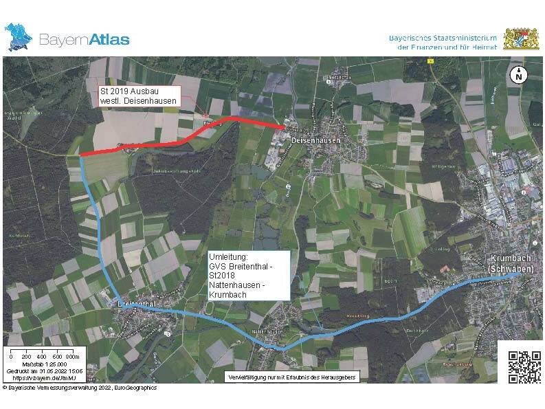 St2019 - Umleitung Ausbau Ingstetten-Deisenhausen